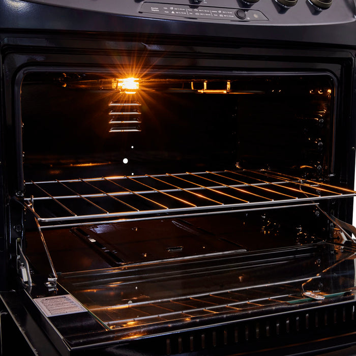 electrodomestico cocina estufa piso en cristal 60 cm gas propano negro haceb 9003521 mp madecentro