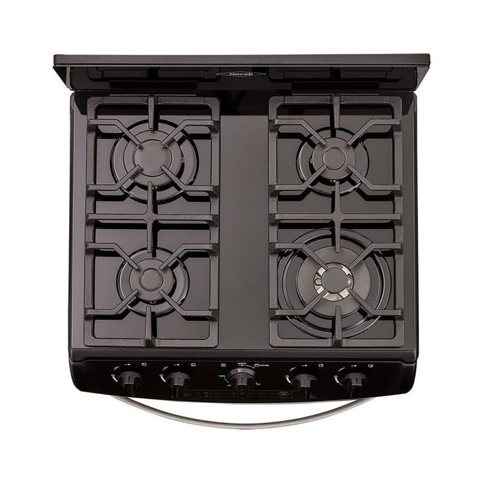 electrodomestico cocina estufa piso en cristal 60 cm gas natural negro haceb 9003520 mp madecentro
