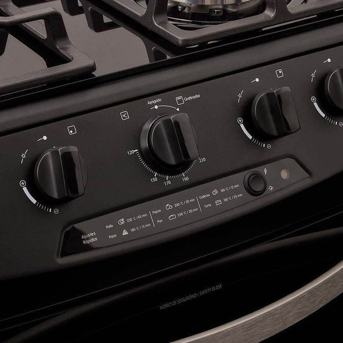 electrodomestico cocina estufa piso en cristal 60 cm gas natural negro haceb 9003520 mp madecentro