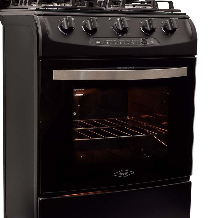 electrodomestico cocina estufa piso en cristal 60 cm gas natural negro haceb 9003520 mp madecentro