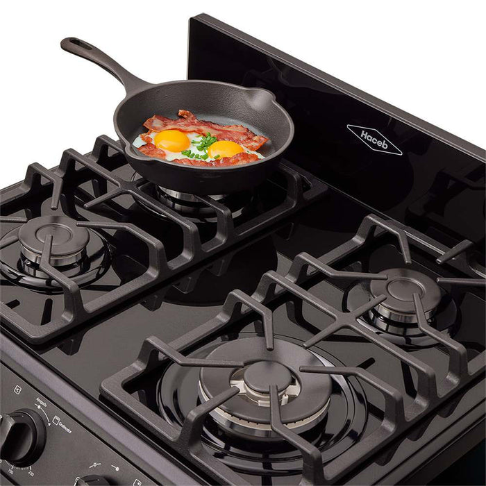 electrodomestico cocina estufa piso en cristal 60 cm gas natural negro haceb 9003520 mp madecentro