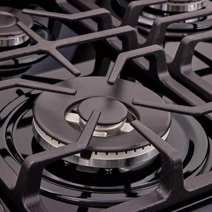 electrodomestico cocina estufa piso en cristal 76 cm gas propano negro haceb 9003525 mp madecentro