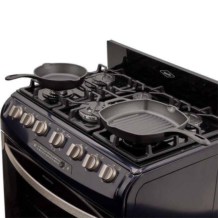 electrodomestico cocina estufa piso en cristal 76 cm gas propano negro haceb 9003525 mp madecentro