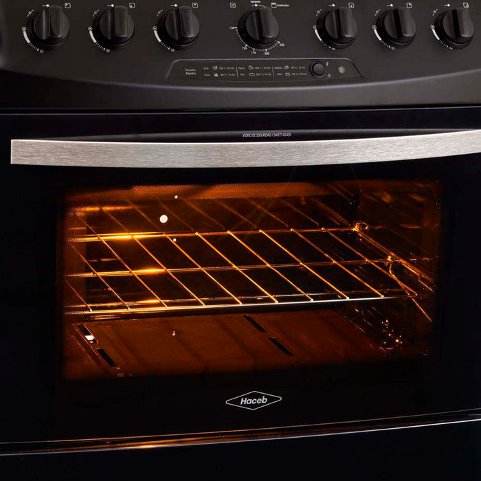 electrodomestico cocina estufa piso en cristal 76 cm gas natural negro haceb 9003524 mp madecentro