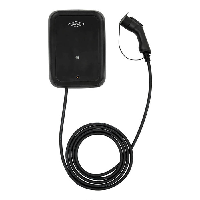Cargador para carros eléctricos 220V negro marca Haceb