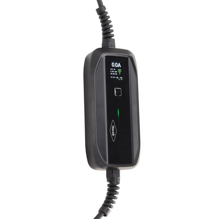 Cargador portatil para carros eléctricos negro marca Haceb