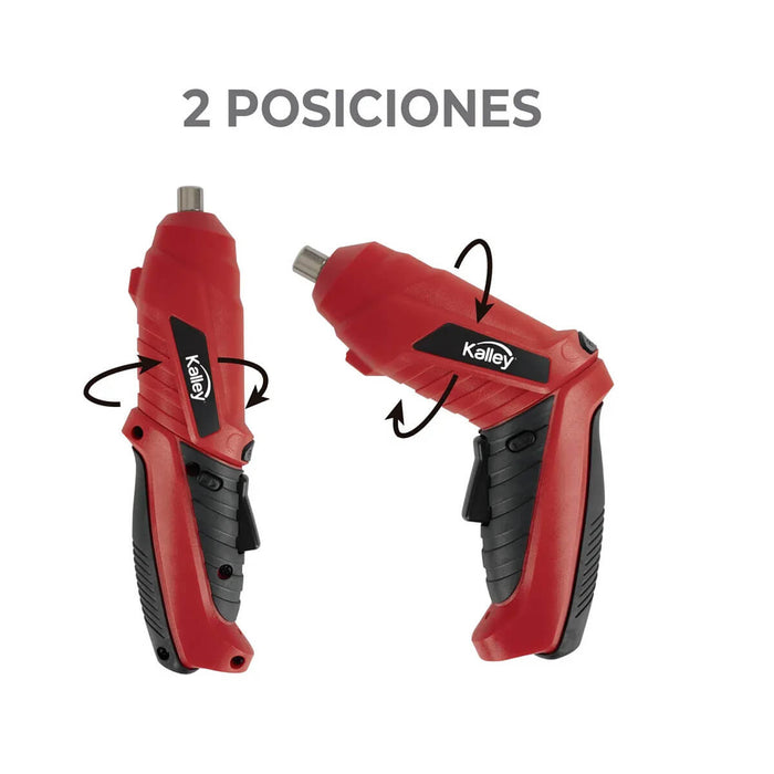 Atornillador inalámbrico 4 V marca Kalley 4V