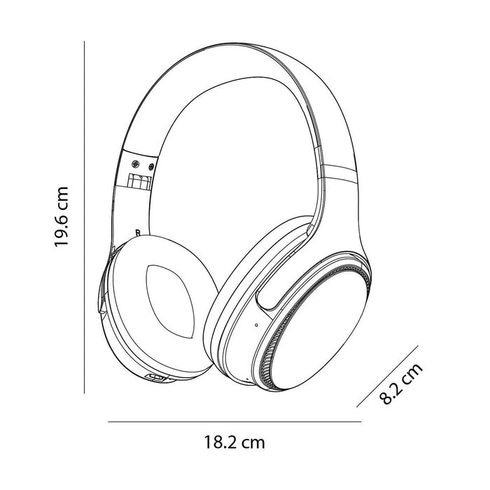 Audífonos de diadema inalámbricos bluetooth On Ear negro marca Kalley