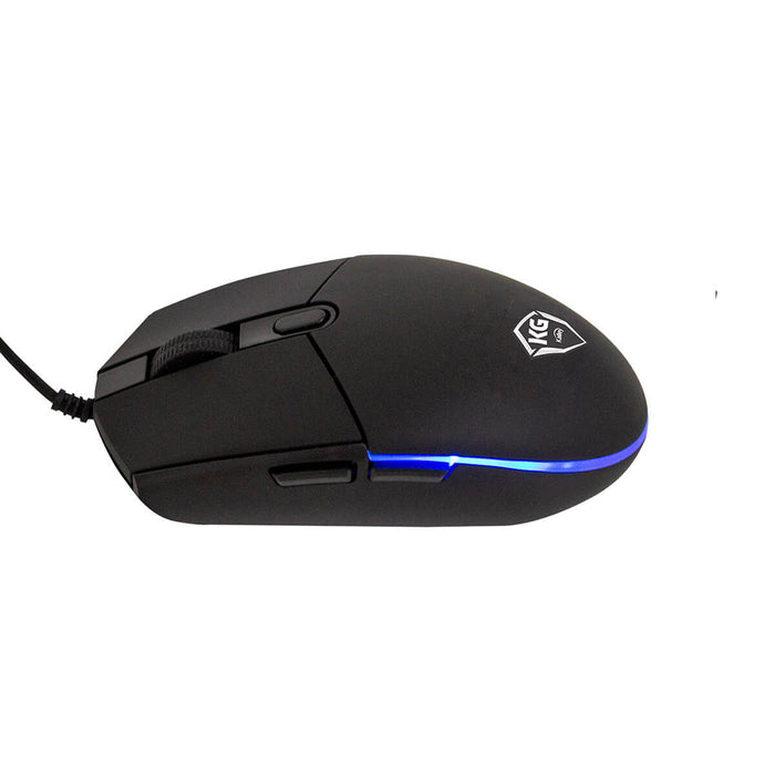 Combo kalley alámbrico teclado + mouse + audífonos + pad mouse gaming negro marca Kalley