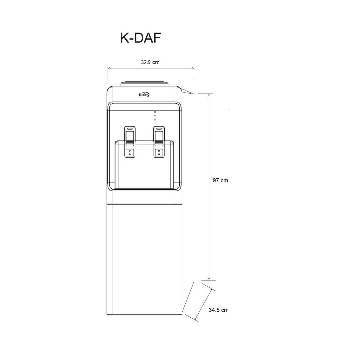 Dispensador de agua de piso marca Kalley