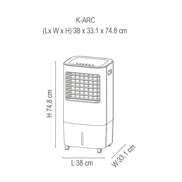 Enfriador de aire blanco marca Kalley