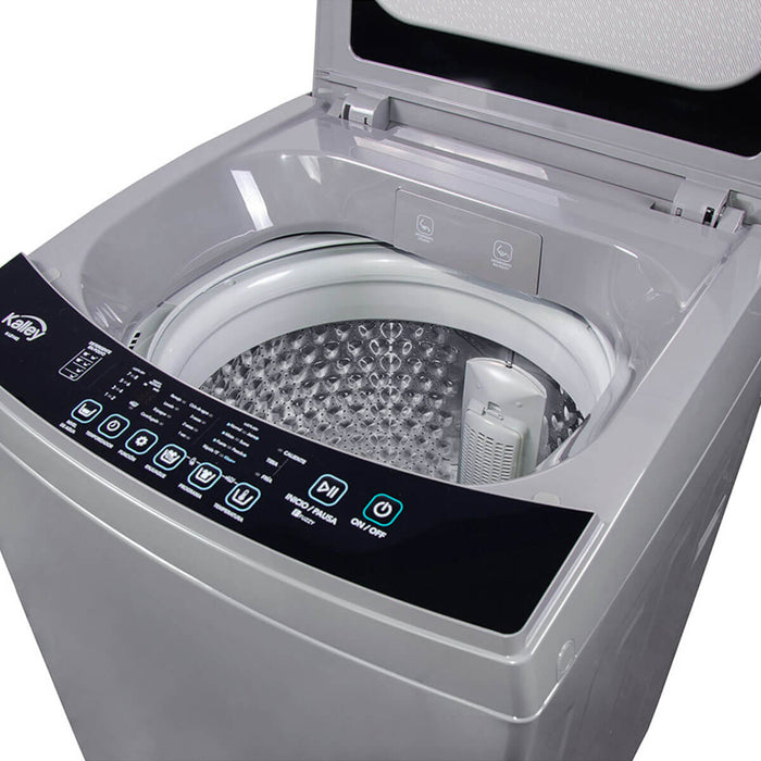 Lavadora carga Superior 16 Kilos gris marca Kalley