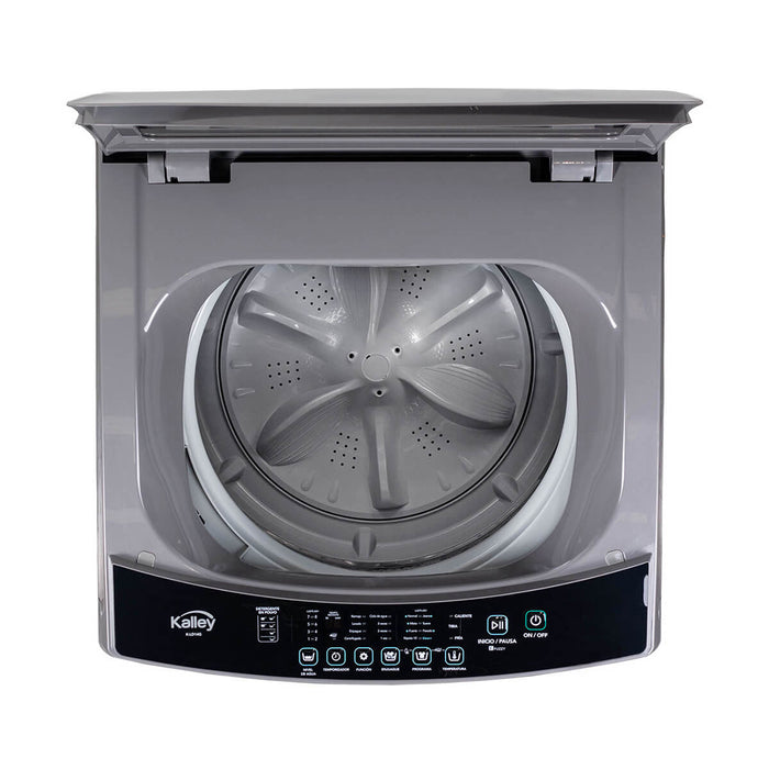 Lavadora carga Superior 16 Kilos gris marca Kalley