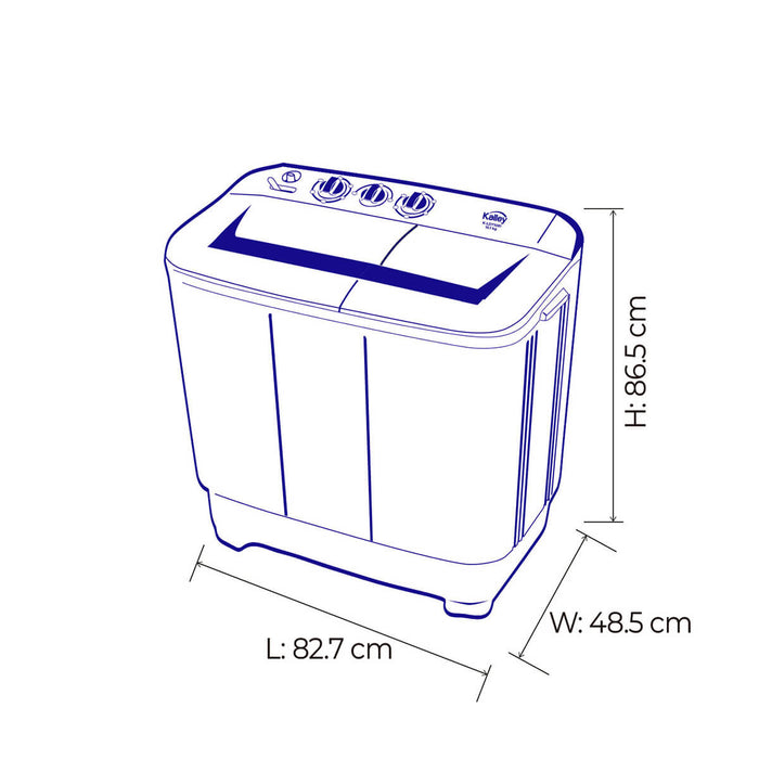 Lavadora semi automática carga superior 10,1 Kilos  marca Kalley