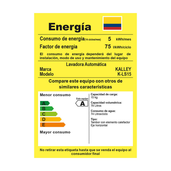 Lavadora/Secadora carga frontal 15 Kilos plateado marca Kalley