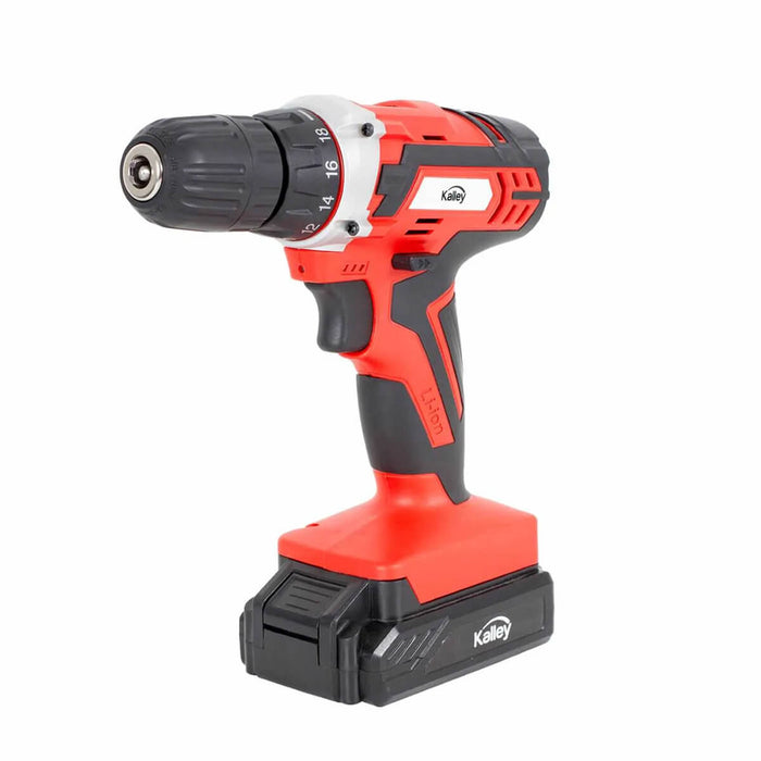 Taladro + set 2 baterías marca Kalley