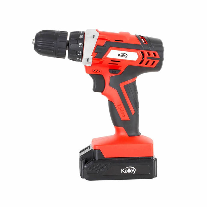 Taladro + set 2 baterías marca Kalley