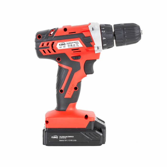 Taladro + set 2 baterías marca Kalley