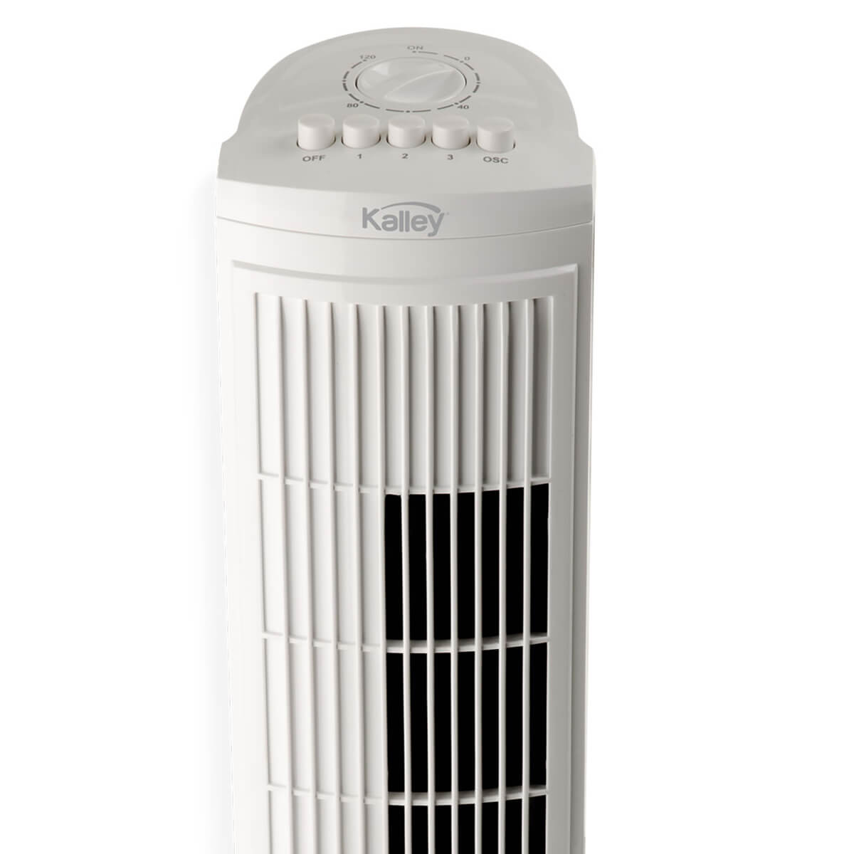 Ventilador de torre blanco marca Kalley