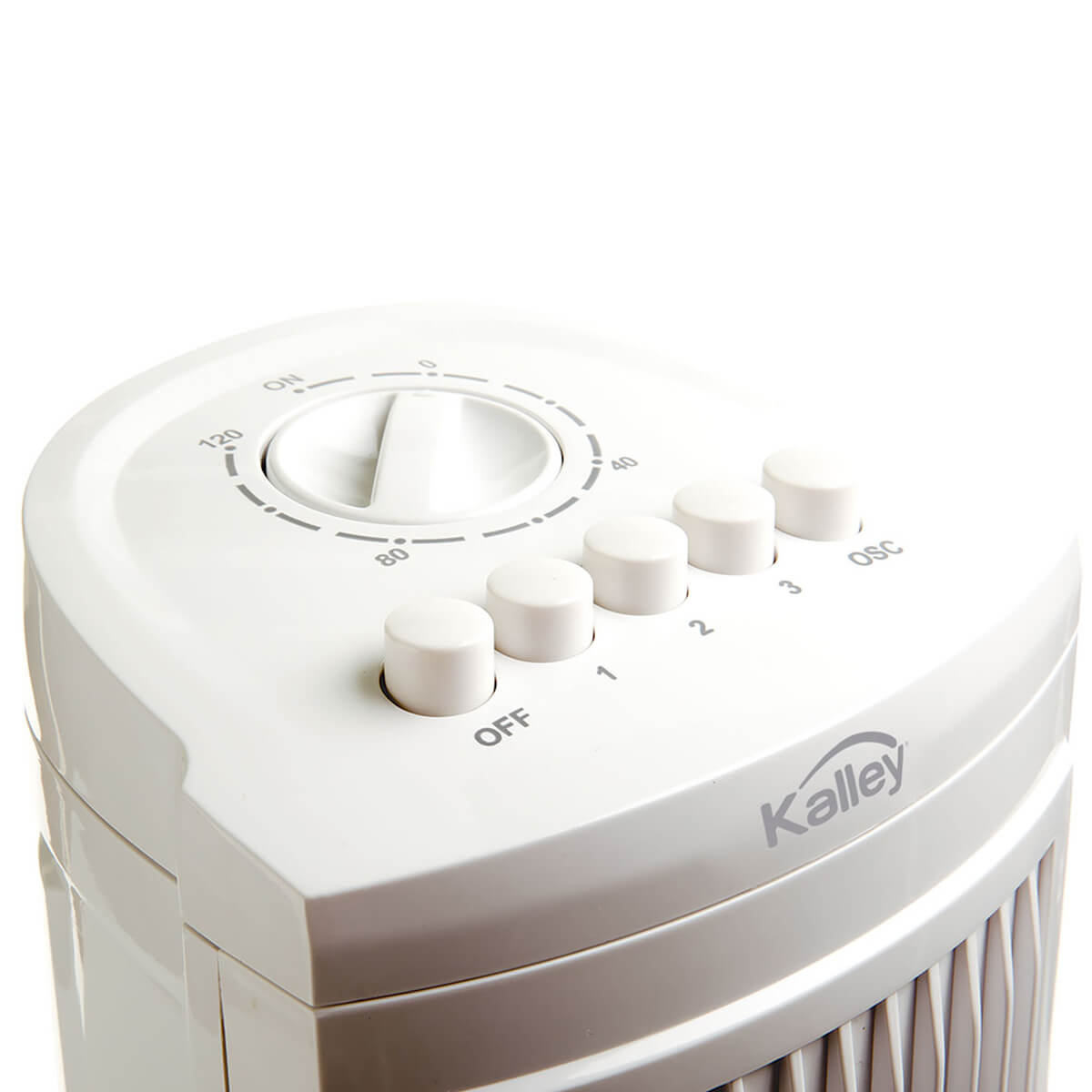 Ventilador de torre blanco marca Kalley
