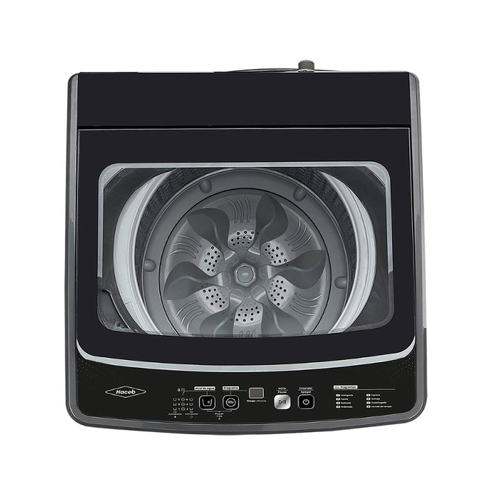 electrodomestico lavado secado lavadora haceb carga superior de 12.5 kg digital gris haceb 9003668 madecentro
