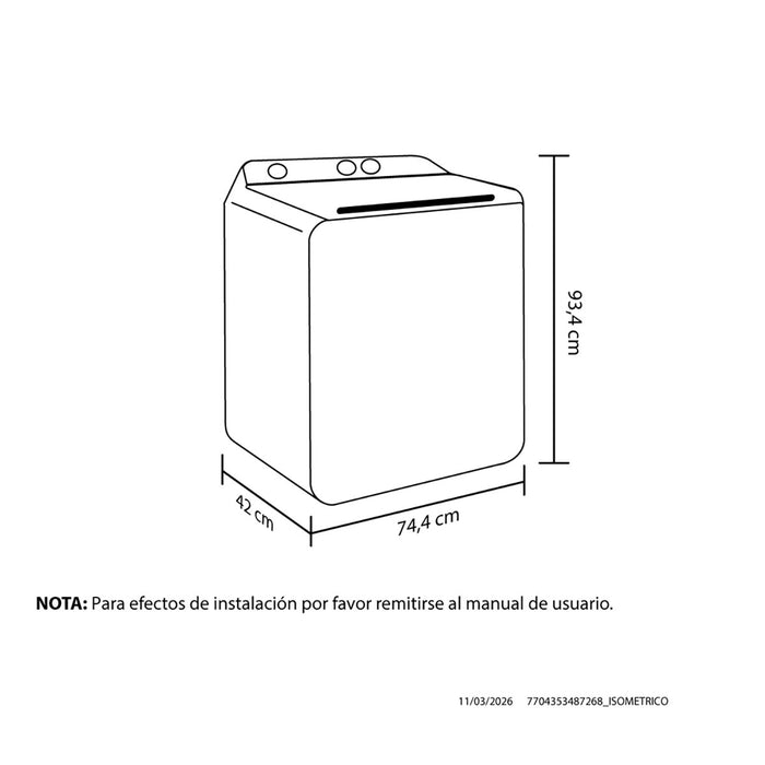 electrodomestico lavado secado lavadora semiautomatica 9 kg blanca haceb 9003667 madecentro