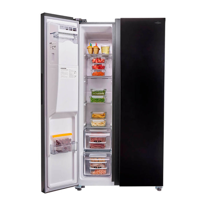 electrodomestico refrigeracion nevera bottom mount 543l dispensador agua inoxidable haceb 9003628 mp madecentro