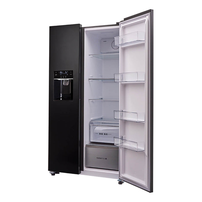 electrodomestico refrigeracion nevera bottom mount 543l dispensador agua inoxidable haceb 9003628 mp madecentro