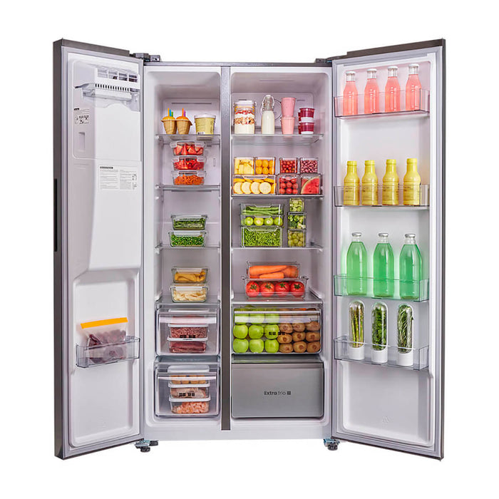 electrodomestico refrigeracion nevera bottom mount 543l dispensador agua inoxidable haceb 9003628 mp madecentro