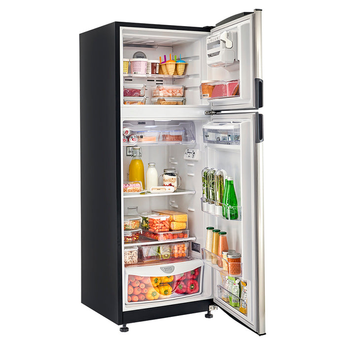 Nevera 271L No Frost con dispensador de agua, manija interna, color inox, tecnología Inverter
