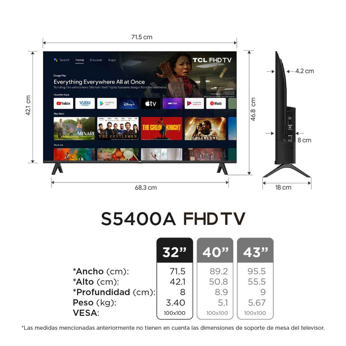 Televisor de 32"  Full HD