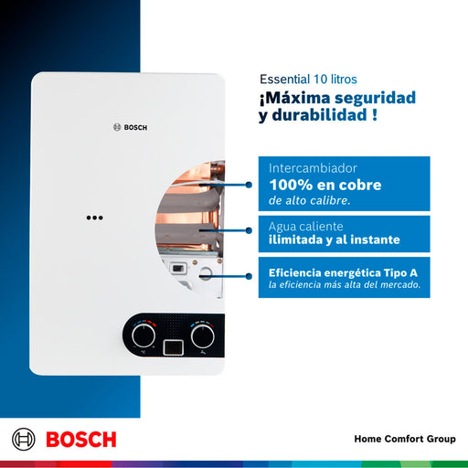 electrodomesticos climatizacion calentadoragua 10 l tiro forzado paso gas propano therm 1400 f bosch ltda calbos021 mp madecentro