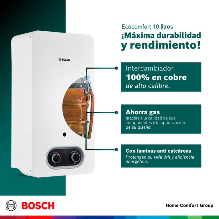 electrodomesticos climatizacion calentadoragua 10 l tiro natural paso gas propano therm 2200 o bosch ltda calbos013 mp madecentro
