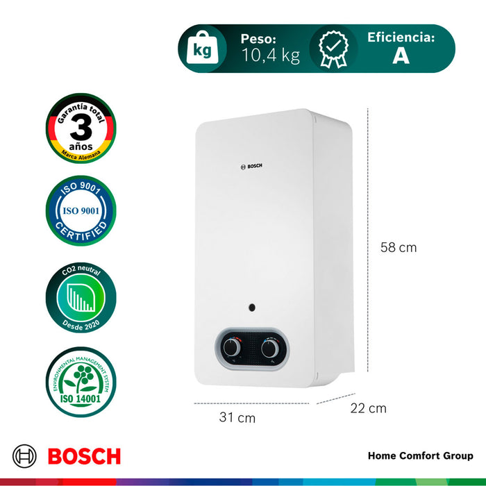 electrodomesticos climatizacion calentadoragua 10 l tiro natural paso gas propano therm 2200 o bosch ltda calbos013 mp madecentro