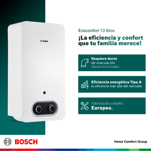 electrodomesticos climatizacion calentadoragua 13 l tiro natural paso gas natural therm 2200 o bosch ltda calbos005 mp madecentro