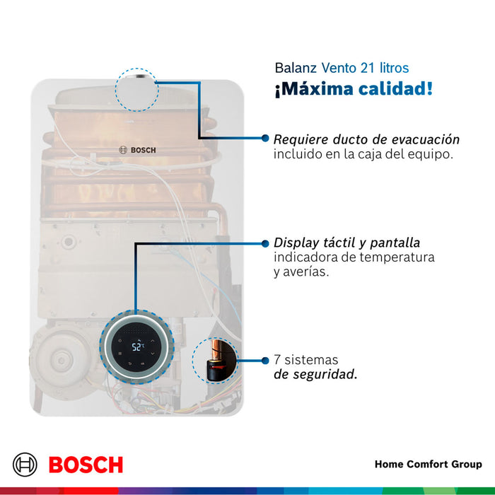 electrodomesticos climatizacion calentadoragua 21 l tiro forzado paso gas propano therm 5600 f bosch ltda calbos017 mp madecentro