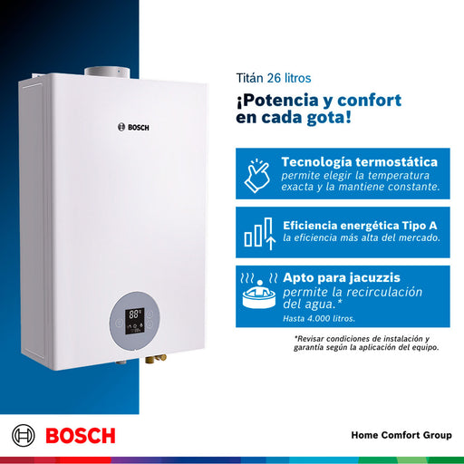 electrodomesticos climatizacion calentadoragua 26 l tiro forzado paso gas natural titan 5700 f bosch ltda calbos024 mp madecentro
