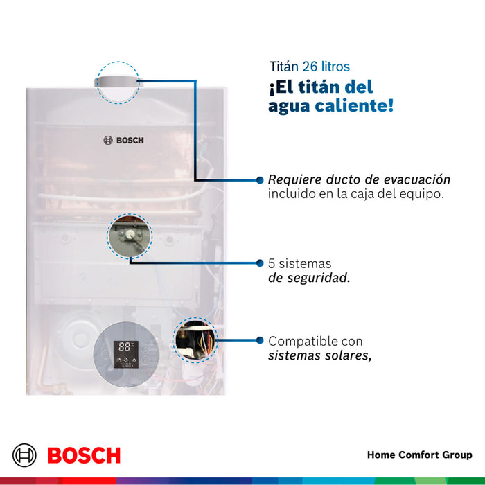 electrodomesticos climatizacion calentadoragua 26 l tiro forzado paso gas natural titan 5700 f bosch ltda calbos024 mp madecentro