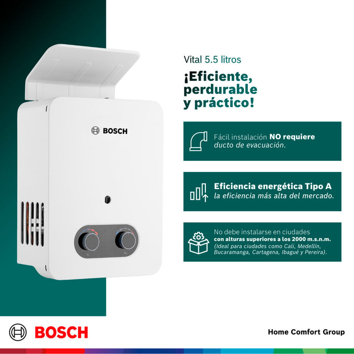 electrodomesticos climatizacion calentadoragua 5 5 l tiro natural paso gas natural vital 1500 bosch ltda calbos040 mp madecentro