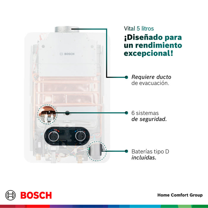 electrodomesticos climatizacion calentadoragua 5 l tiro natural paso gas natural vital 1500 bosch ltda calbos009 mp madecentro