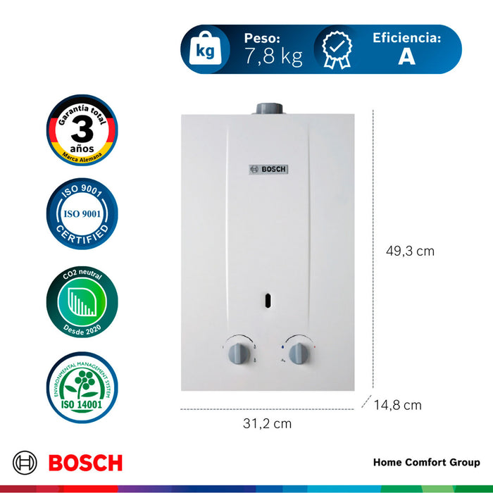 electrodomesticos climatizacion calentadoragua 6 l tiro forzado paso gas natural therm 1000 f bosch ltda calbos045 mp madecentro