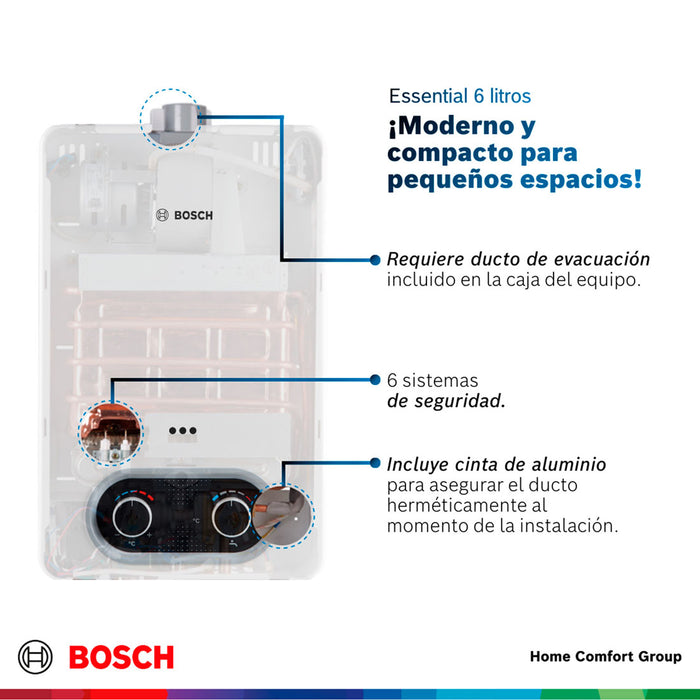 electrodomesticos climatizacion calentadoragua 6 l tiro forzado paso gas propano therm 1400 f bosch ltda calbos051 mp madecentro