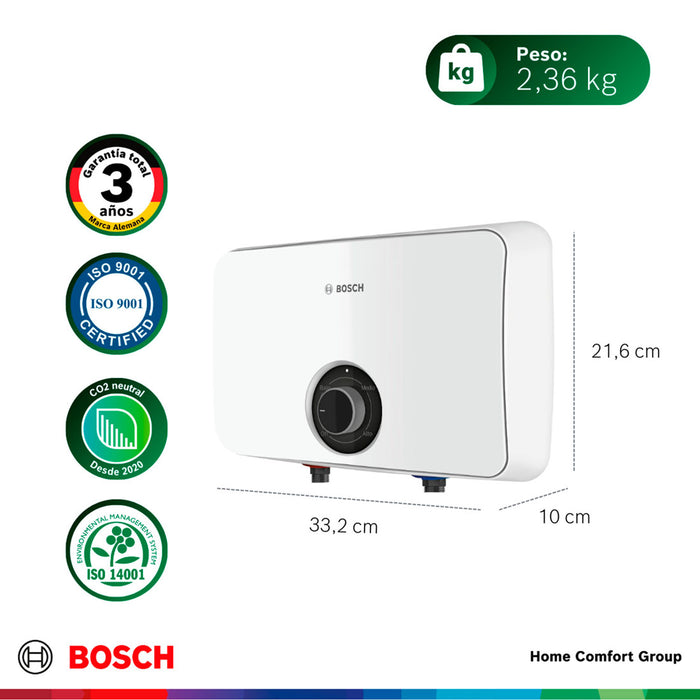 electrodomesticos climatizacion calentadoragua electrico paso 9 5 kw 220 v tronic 3000 c bosch ltda calbos038 mp madecentro