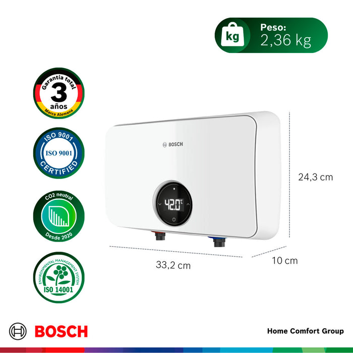 electrodomesticos climatizacion calentadoragua electrico paso 9 5 kw 220 v tronic 4000 c bosch ltda calbos050 mp madecentro