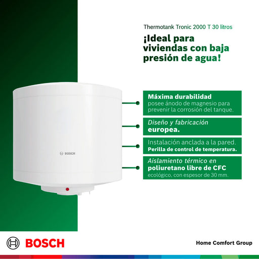 electrodomesticos climatizacion calentadoragua electricocumulacion 30 l 220 v thermotank 2000 t bosch ltda calbos041 mp madecentro