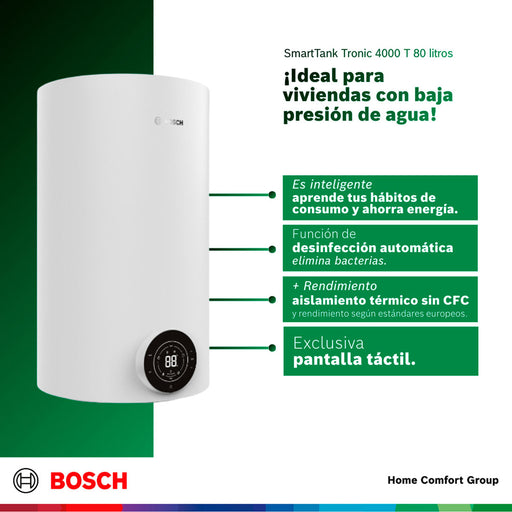 electrodomesticos climatizacion calentadoragua electricocumulacion 80 l 220 v smarttank 4000 t bosch ltda calbos012 mp madecentro