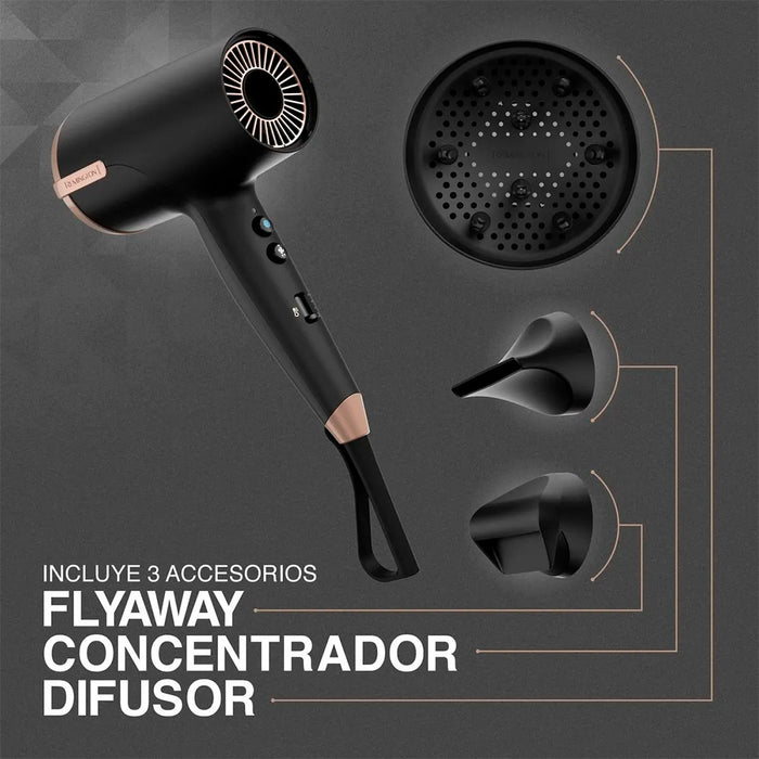 electrodomesticos cuidado personal secador de cabello motor potente uso profesional remington rcorb299 mp madecentro