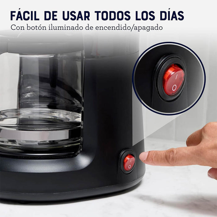 electrodomesticos de cocina cafetera de 5 tazas switch negra ost012 mp madecentro