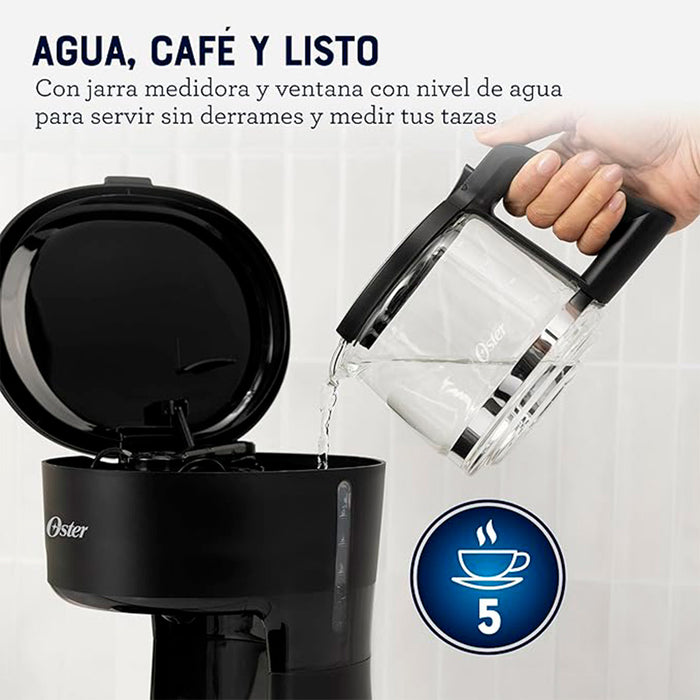 electrodomesticos de cocina cafetera de 5 tazas switch negra ost012 mp madecentro