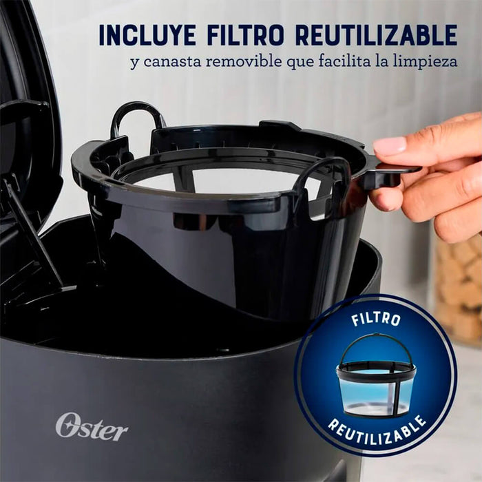 electrodomesticos de cocina cafetera oster de 12 tazas 2217256 negro ost013 mp madecentro